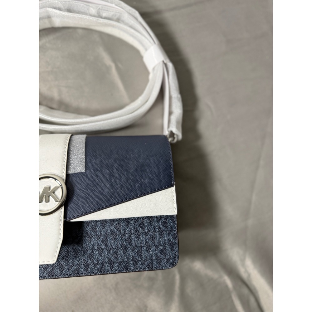 Michael Kors Greenwich Medium Flap Shoulder Bag Admiral Multi 35F5SGRL6B New - Picture 3 of 8